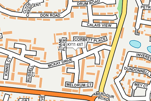KY11 4XT map - OS OpenMap – Local (Ordnance Survey)