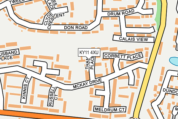 KY11 4XU map - OS OpenMap – Local (Ordnance Survey)