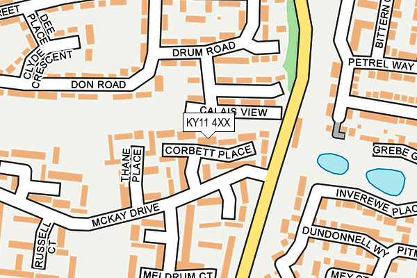 KY11 4XX map - OS OpenMap – Local (Ordnance Survey)