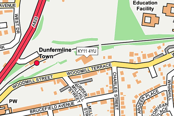 KY11 4YU map - OS OpenMap – Local (Ordnance Survey)