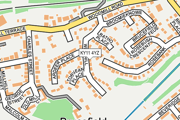 KY11 4YZ map - OS OpenMap – Local (Ordnance Survey)