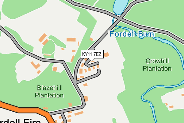 KY11 7EZ map - OS OpenMap – Local (Ordnance Survey)