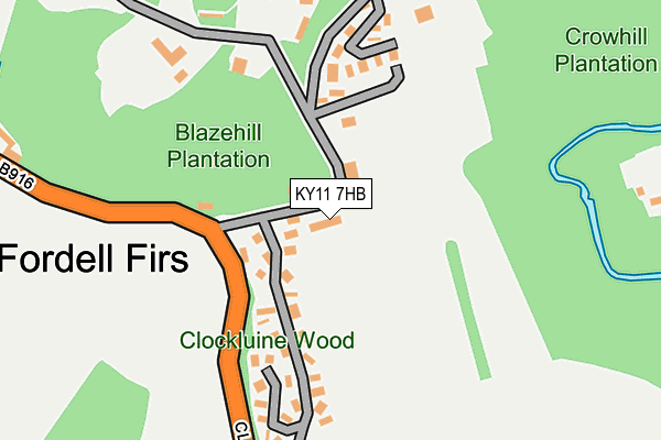 KY11 7HB map - OS OpenMap – Local (Ordnance Survey)