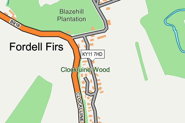 KY11 7HD map - OS OpenMap – Local (Ordnance Survey)