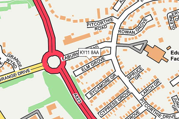 KY11 8AA map - OS OpenMap – Local (Ordnance Survey)