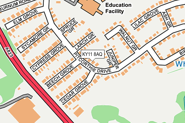 KY11 8AQ map - OS OpenMap – Local (Ordnance Survey)