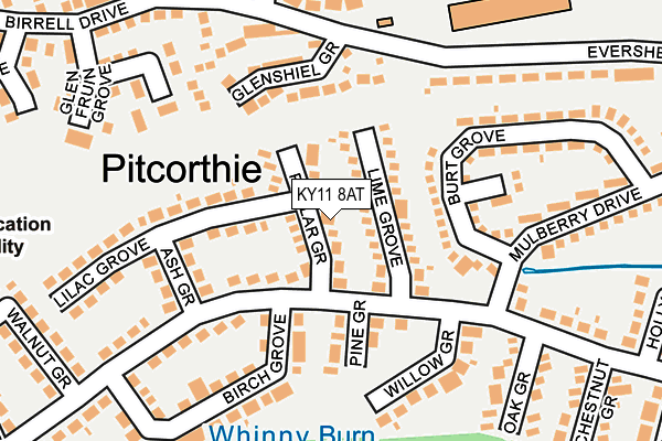 KY11 8AT map - OS OpenMap – Local (Ordnance Survey)