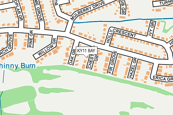 KY11 8AY map - OS OpenMap – Local (Ordnance Survey)