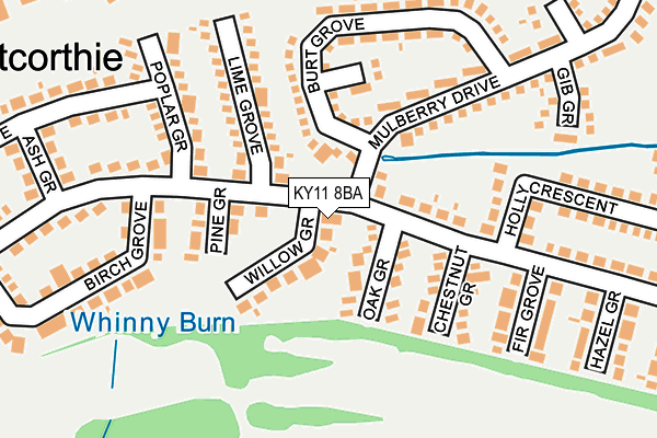 KY11 8BA map - OS OpenMap – Local (Ordnance Survey)