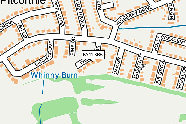 KY11 8BB map - OS OpenMap – Local (Ordnance Survey)