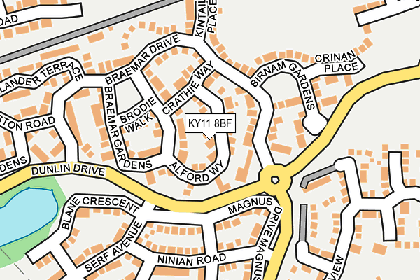 KY11 8BF map - OS OpenMap – Local (Ordnance Survey)