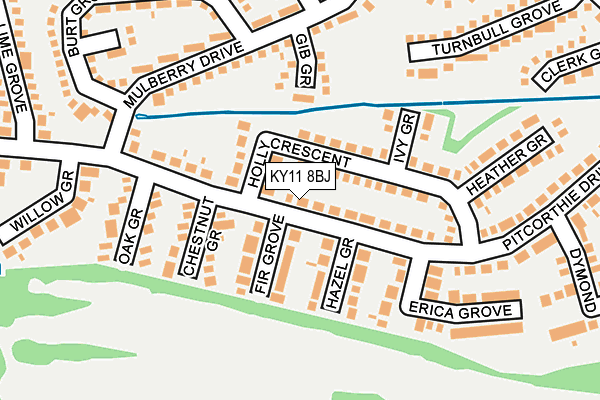 KY11 8BJ map - OS OpenMap – Local (Ordnance Survey)