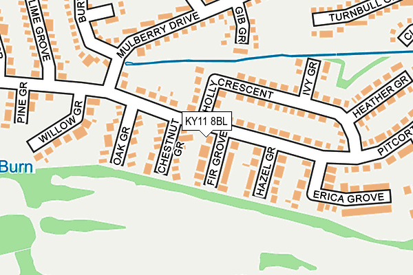 KY11 8BL map - OS OpenMap – Local (Ordnance Survey)