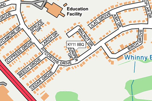 KY11 8BQ map - OS OpenMap – Local (Ordnance Survey)