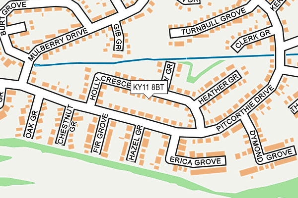 KY11 8BT map - OS OpenMap – Local (Ordnance Survey)