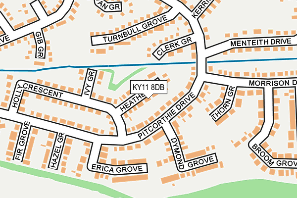 KY11 8DB map - OS OpenMap – Local (Ordnance Survey)