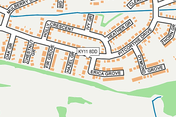 KY11 8DD map - OS OpenMap – Local (Ordnance Survey)