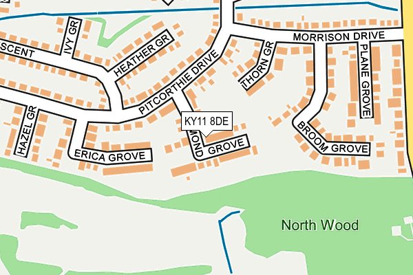 KY11 8DE map - OS OpenMap – Local (Ordnance Survey)