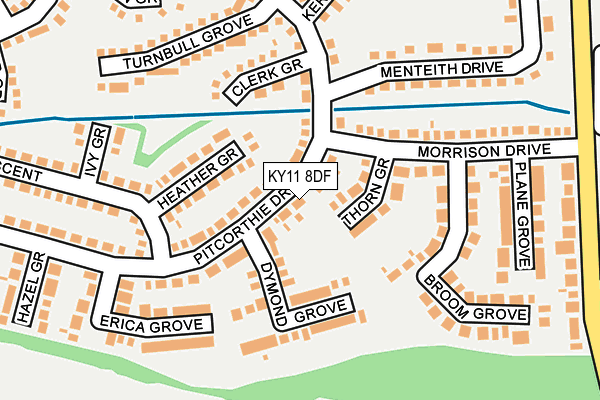 KY11 8DF map - OS OpenMap – Local (Ordnance Survey)