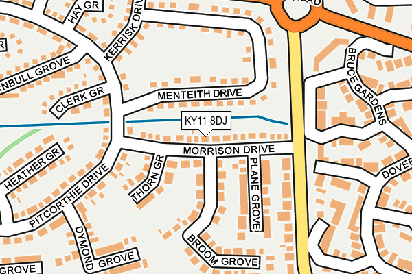 KY11 8DJ map - OS OpenMap – Local (Ordnance Survey)