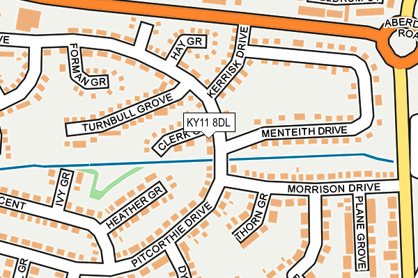 KY11 8DL map - OS OpenMap – Local (Ordnance Survey)