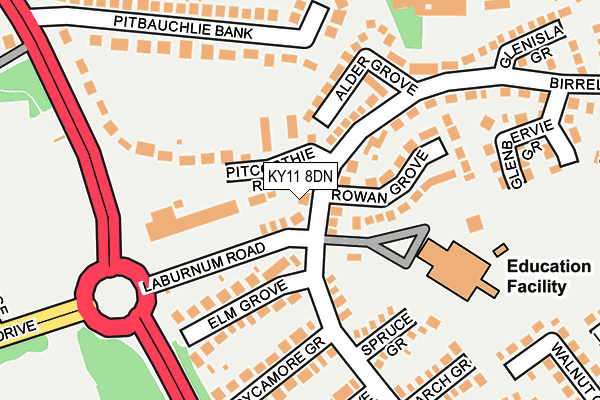 KY11 8DN map - OS OpenMap – Local (Ordnance Survey)