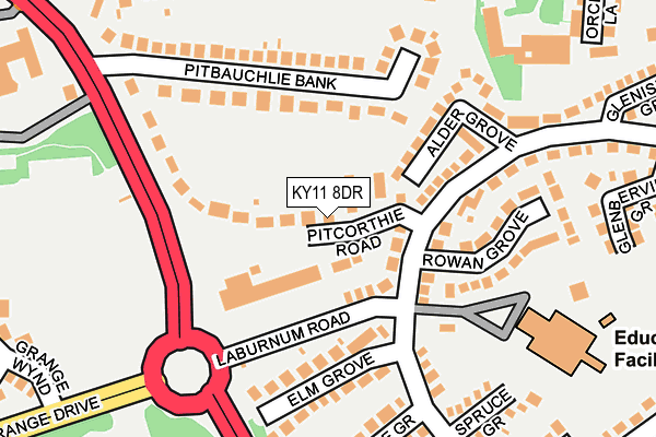 KY11 8DR map - OS OpenMap – Local (Ordnance Survey)