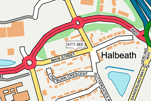 KY11 8EE map - OS OpenMap – Local (Ordnance Survey)