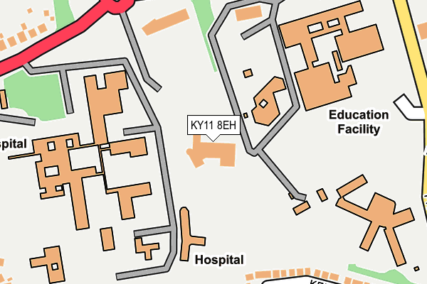 KY11 8EH map - OS OpenMap – Local (Ordnance Survey)