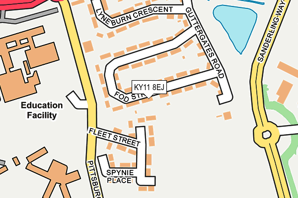 KY11 8EJ map - OS OpenMap – Local (Ordnance Survey)