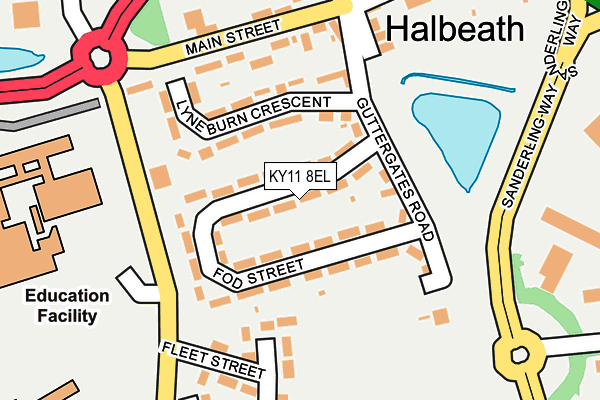 KY11 8EL map - OS OpenMap – Local (Ordnance Survey)