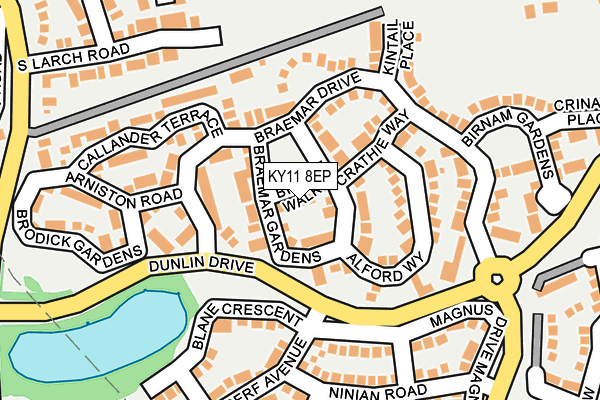 KY11 8EP map - OS OpenMap – Local (Ordnance Survey)