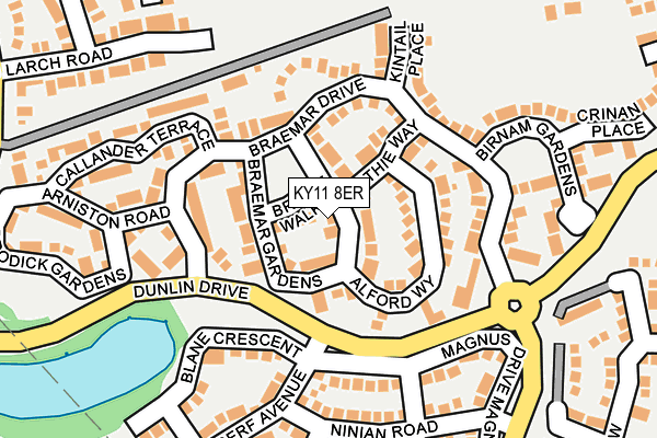 KY11 8ER map - OS OpenMap – Local (Ordnance Survey)