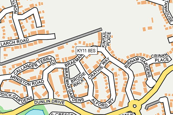 KY11 8ES map - OS OpenMap – Local (Ordnance Survey)