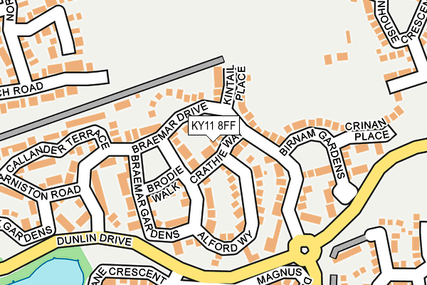 KY11 8FF map - OS OpenMap – Local (Ordnance Survey)