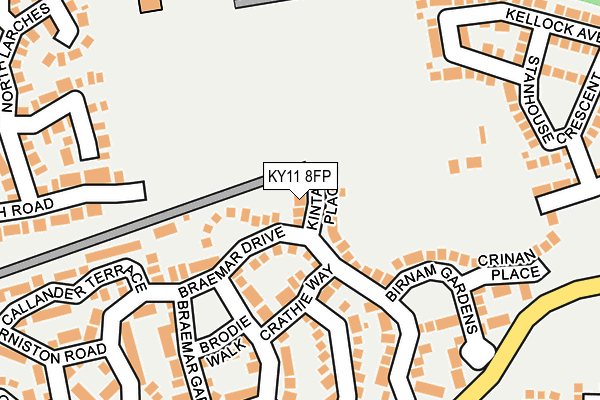 KY11 8FP map - OS OpenMap – Local (Ordnance Survey)