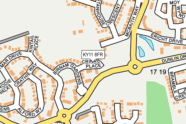 KY11 8FR map - OS OpenMap – Local (Ordnance Survey)