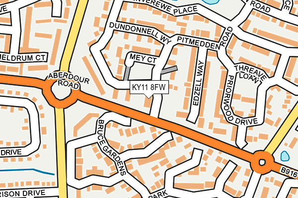 KY11 8FW map - OS OpenMap – Local (Ordnance Survey)