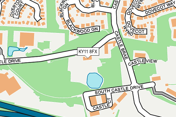 KY11 8FX map - OS OpenMap – Local (Ordnance Survey)