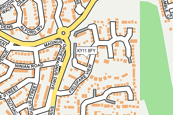 KY11 8FY map - OS OpenMap – Local (Ordnance Survey)