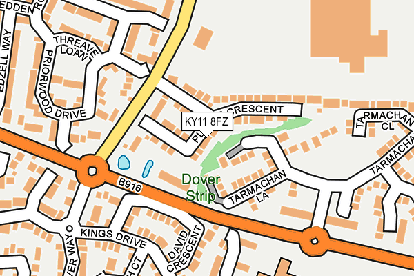 KY11 8FZ map - OS OpenMap – Local (Ordnance Survey)
