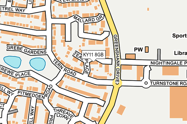 KY11 8GB map - OS OpenMap – Local (Ordnance Survey)