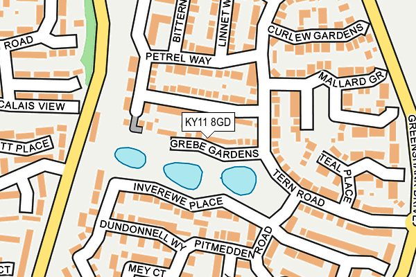 KY11 8GD map - OS OpenMap – Local (Ordnance Survey)
