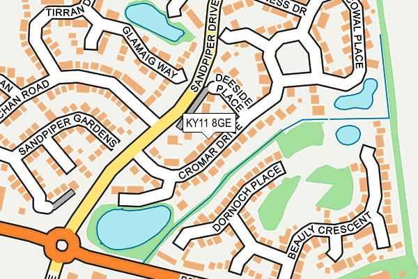 KY11 8GE map - OS OpenMap – Local (Ordnance Survey)