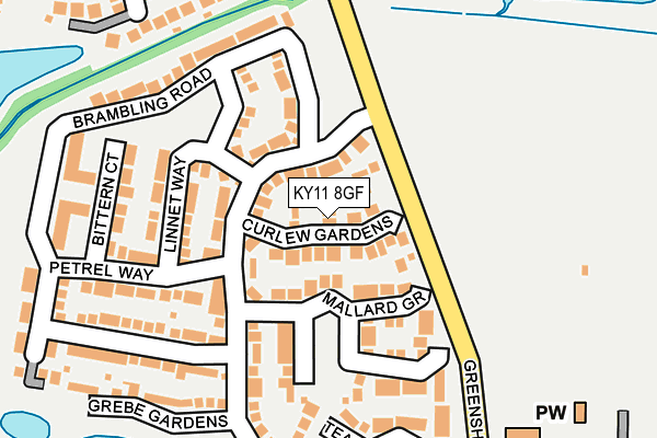 KY11 8GF map - OS OpenMap – Local (Ordnance Survey)