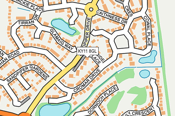 KY11 8GL map - OS OpenMap – Local (Ordnance Survey)