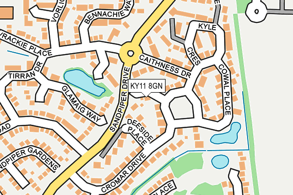 KY11 8GN map - OS OpenMap – Local (Ordnance Survey)