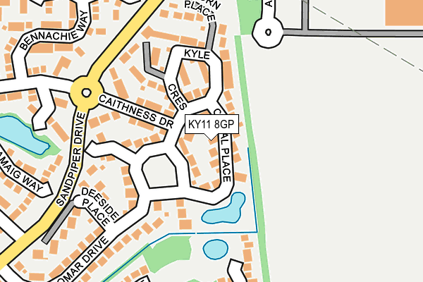 KY11 8GP map - OS OpenMap – Local (Ordnance Survey)