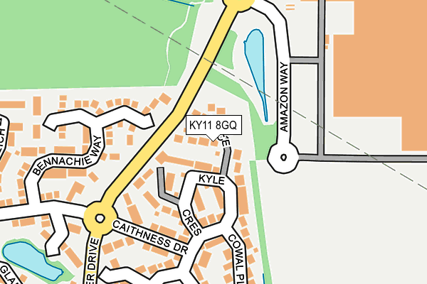 KY11 8GQ map - OS OpenMap – Local (Ordnance Survey)