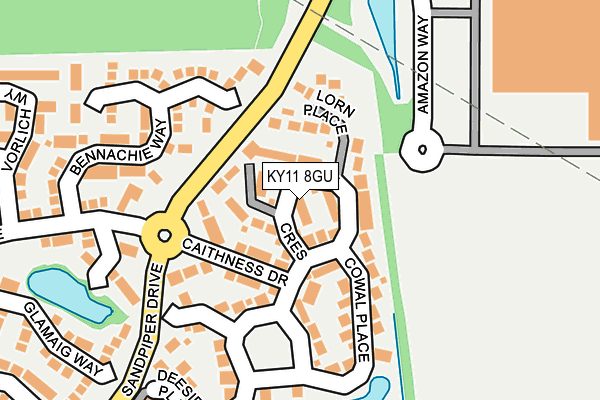 KY11 8GU map - OS OpenMap – Local (Ordnance Survey)